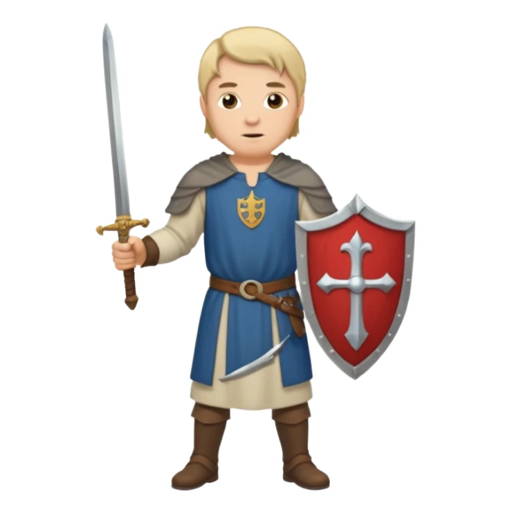 medieval man standing  sticker