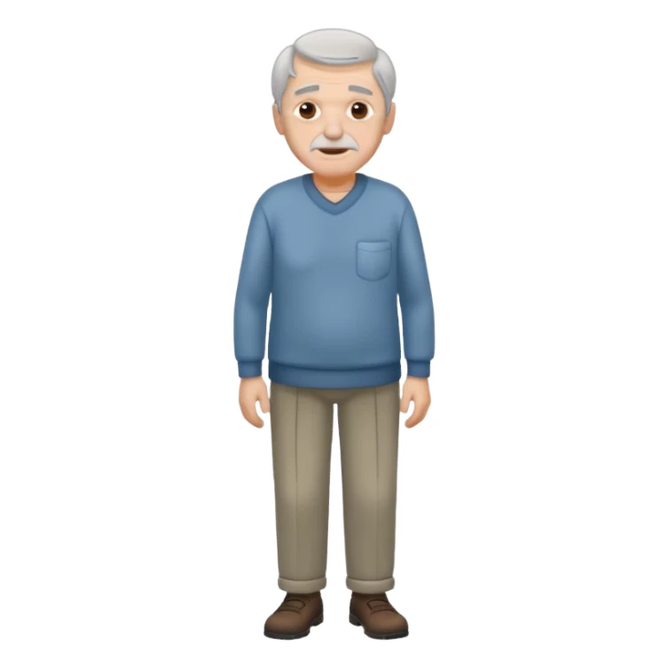 old man full body sticker