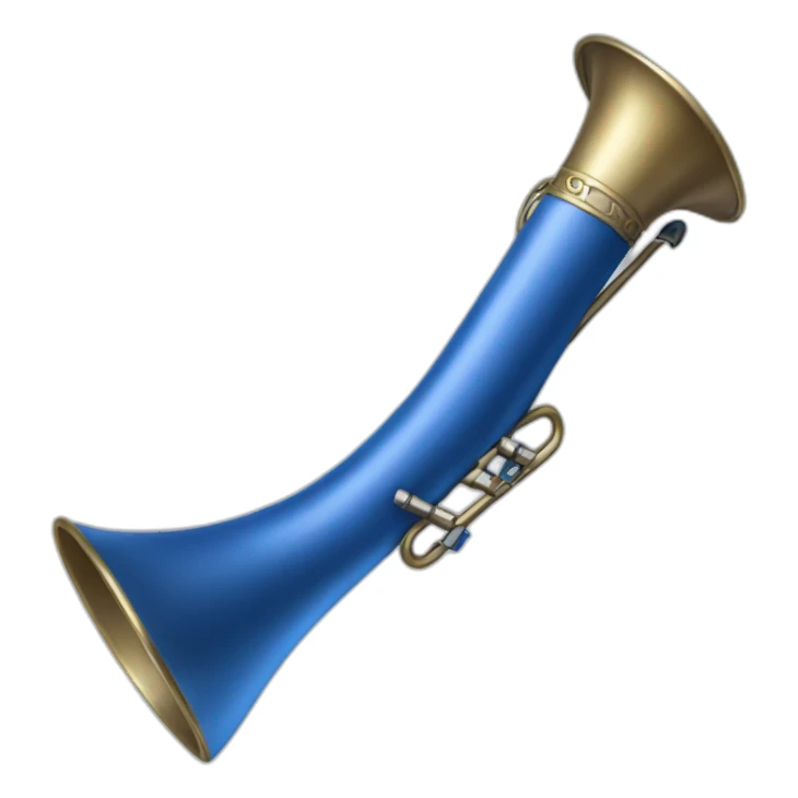 Blue hunting horn sticker