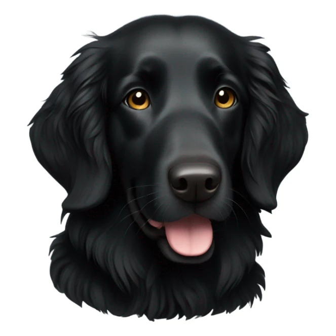 All Black Flat- Coated Retriever  sticker