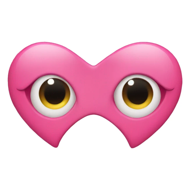 pink heart eyes sticker