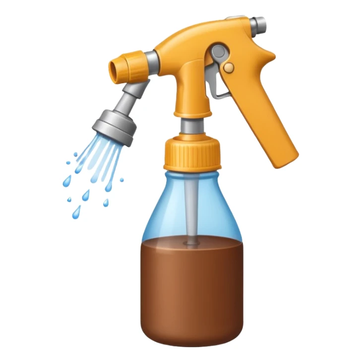 spray bottle brown colored sticker