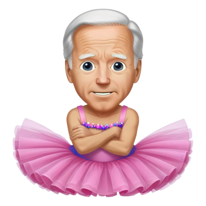 Joe Biden wearing a tutu sticker