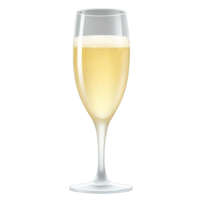 Champagne glass sticker