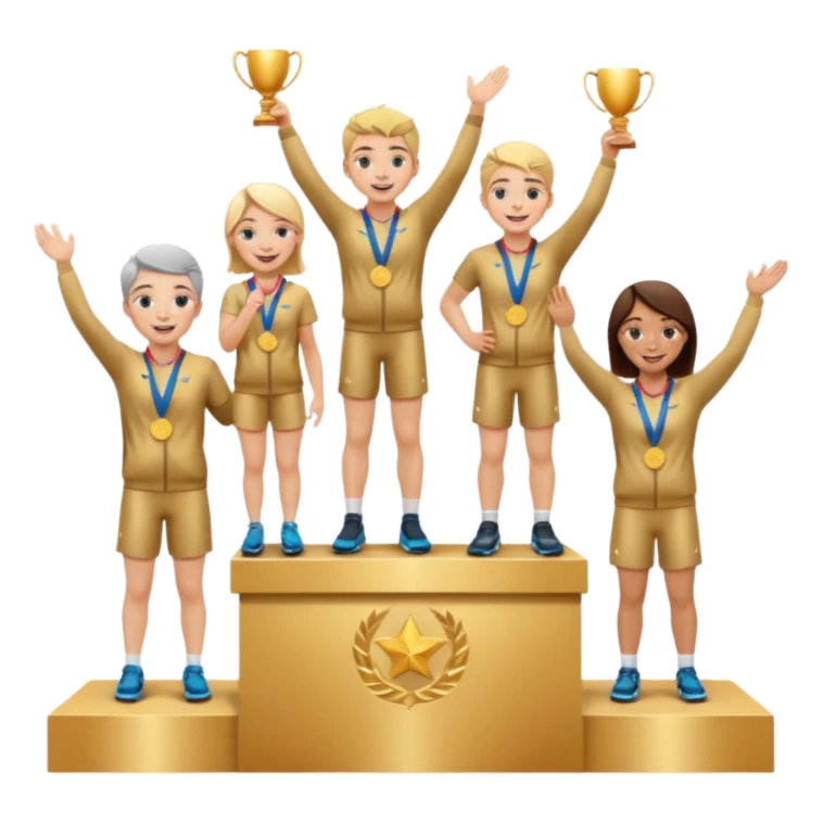 show people is first, second and third place sticker