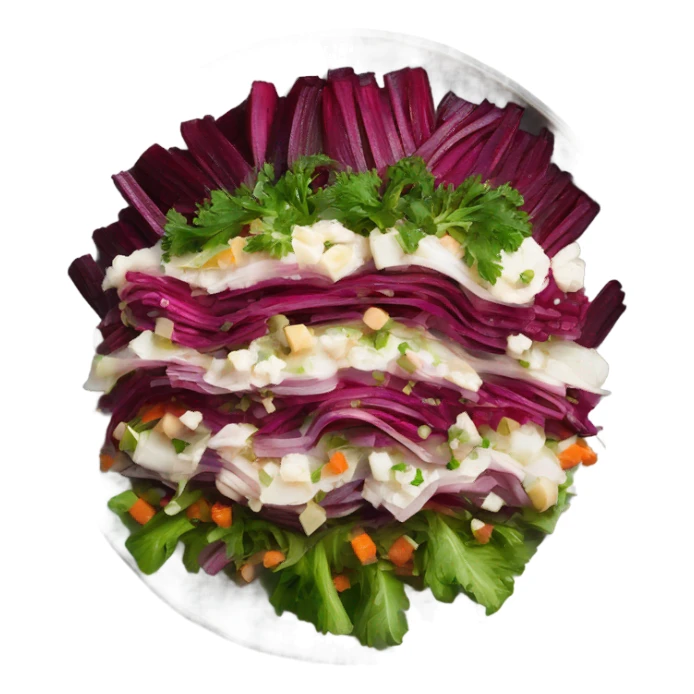 Shuba russian Layered Beet salad with Herring sticker