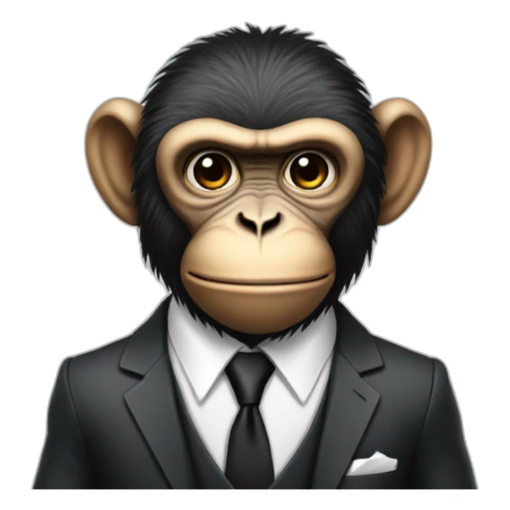 badass monkey dressed up in suit and tie sticker