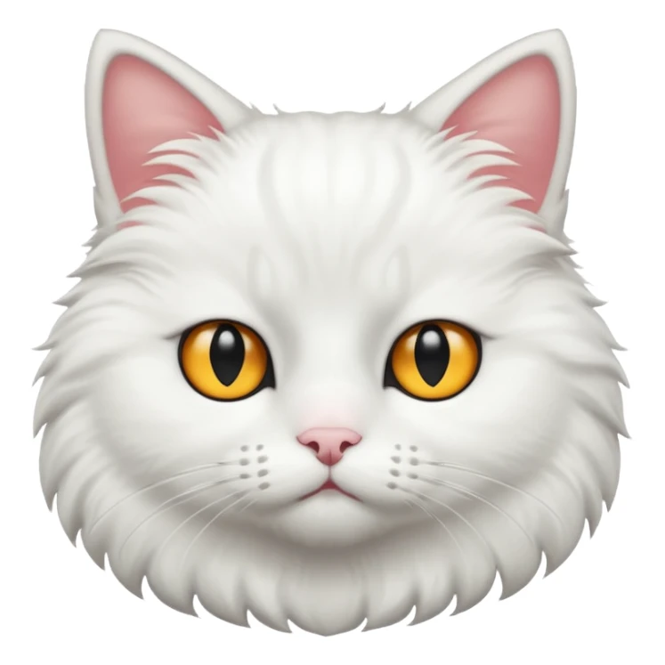 white cat black eyes sticker