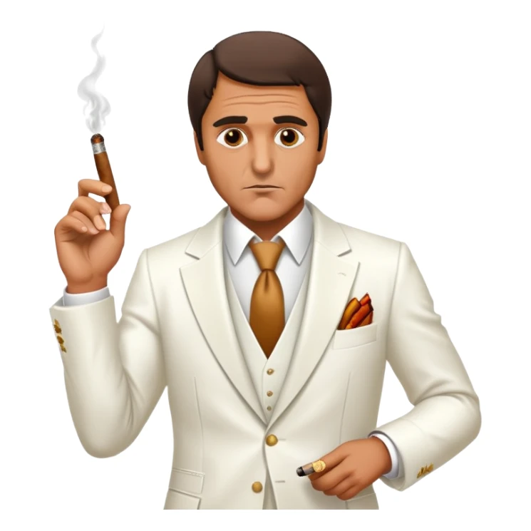 Person acting like scarface sticker