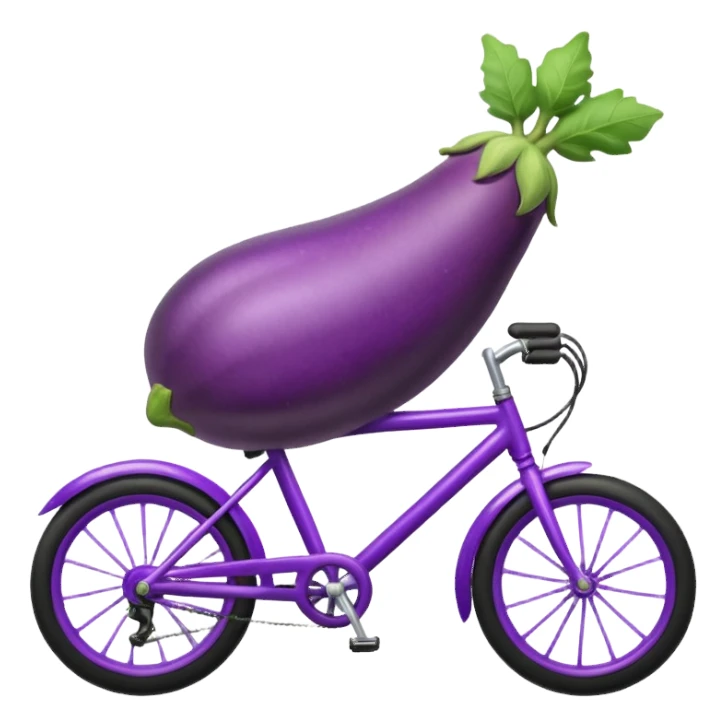 Egg plant on bike sticker