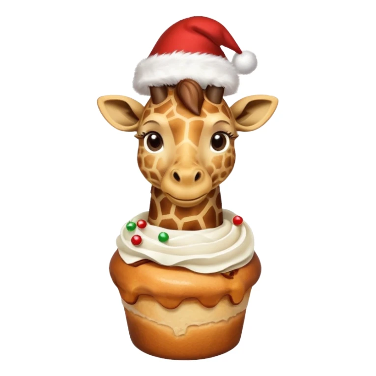 Christmas Cinnamon roll giraffe sticker