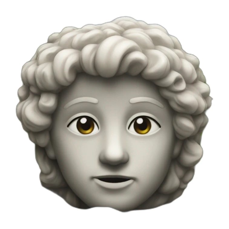 Italian statue in a rock sticker