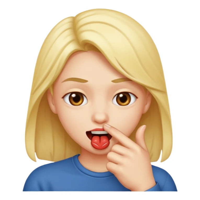 Biting finger seductively  sticker