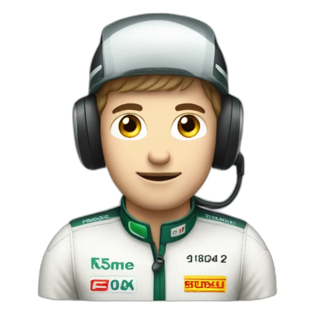 f1 car driver on a phone sticker