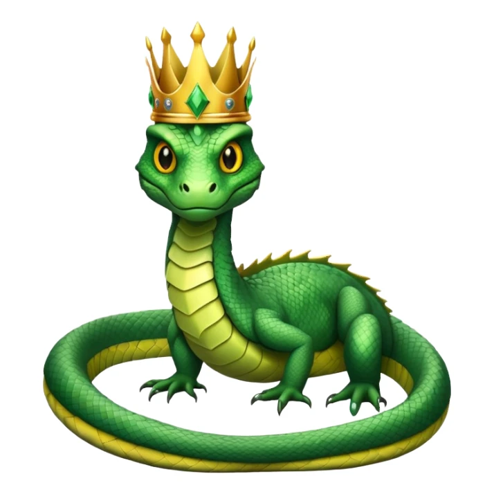 basilisk snake with crown and deadly gaze sticker