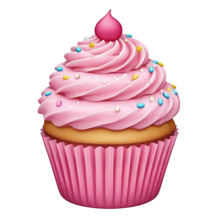 Cupcake with pink icing sticker