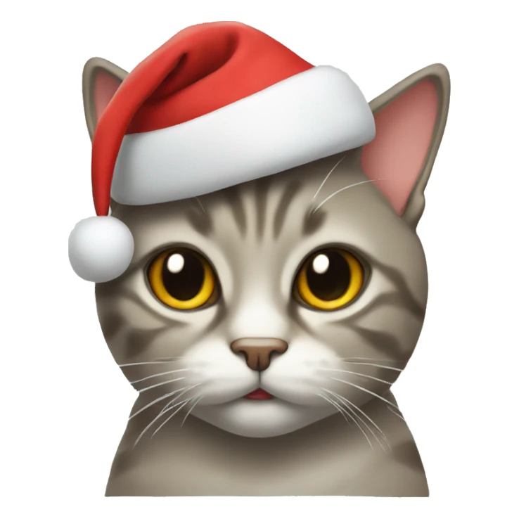Cat wearing a Santa hat  sticker