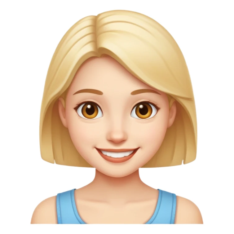 smilling girl sticker