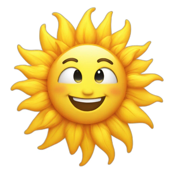 cheerful sun sticker