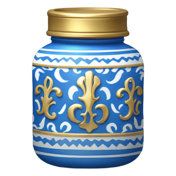 flame on jar egypt gold white blue  sticker