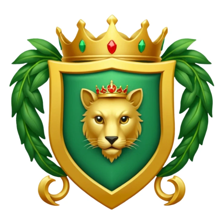 Escudo con grifón de color verde  sticker