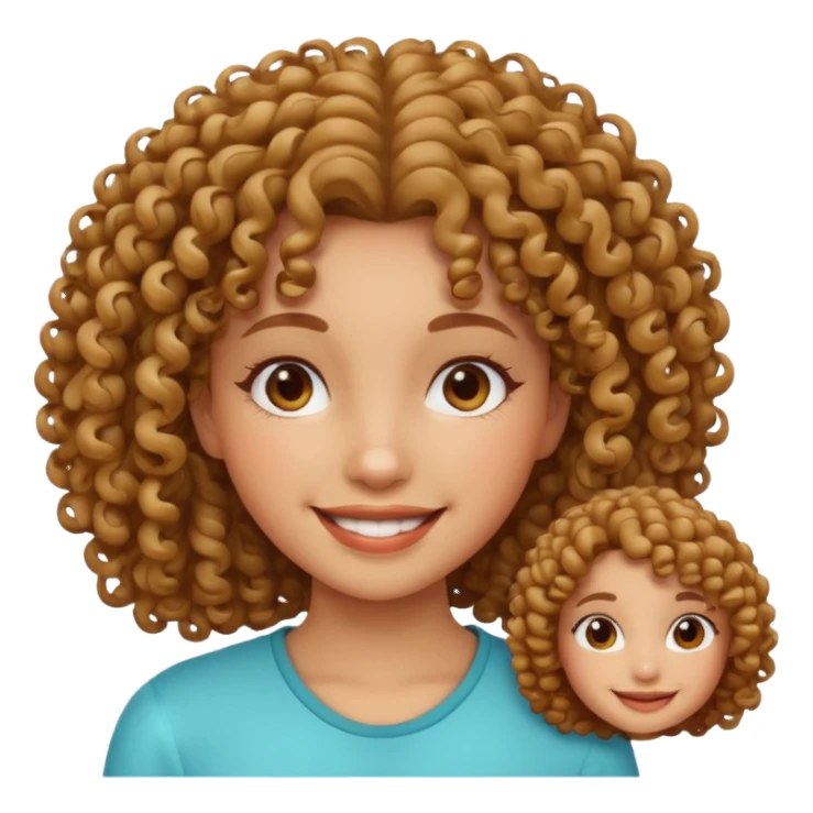 Menina cacheada sticker