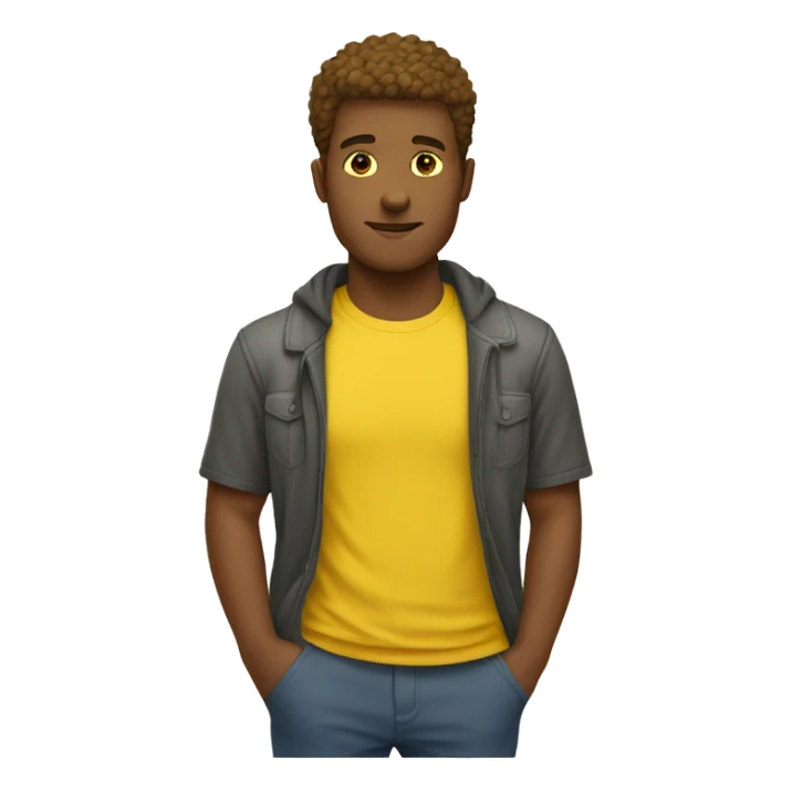 yellow T-shirt sticker