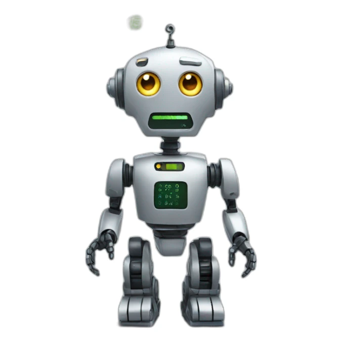 robot teaching mathematics sticker