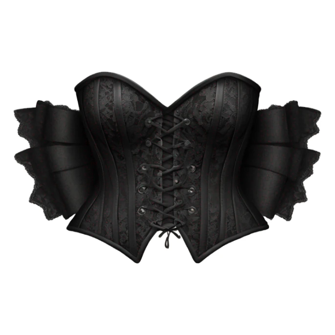 black lace corset sticker