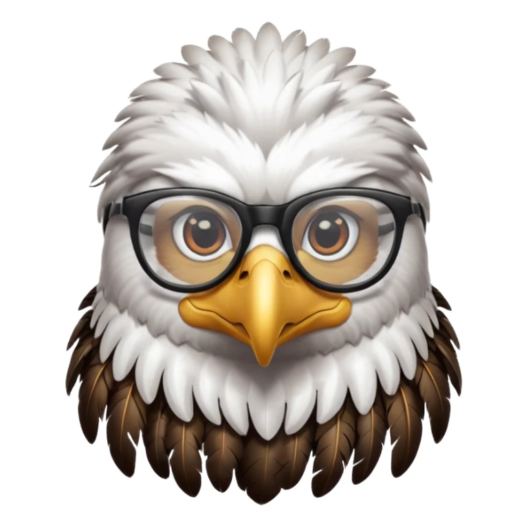 eagle with glasses sticker