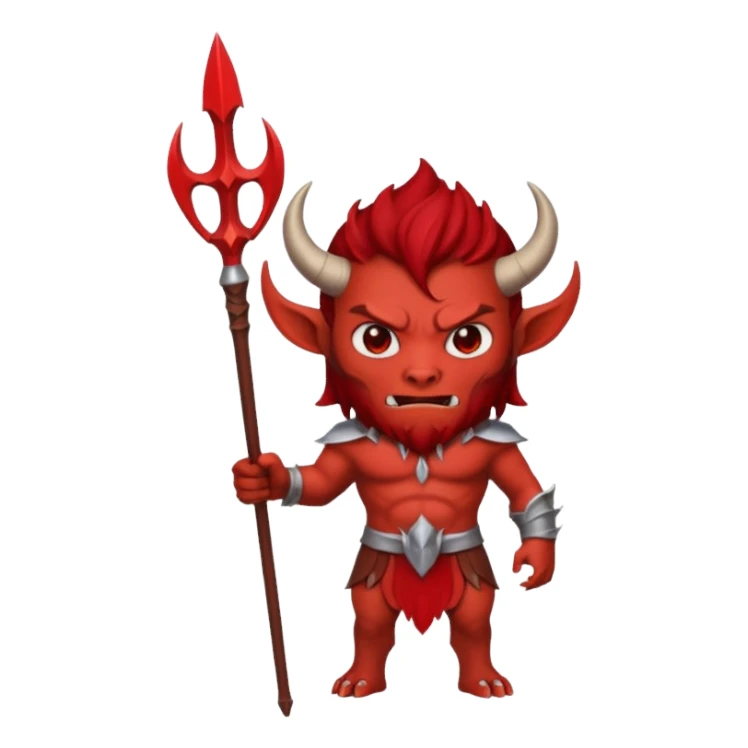 chat démon qui tient un trident sticker