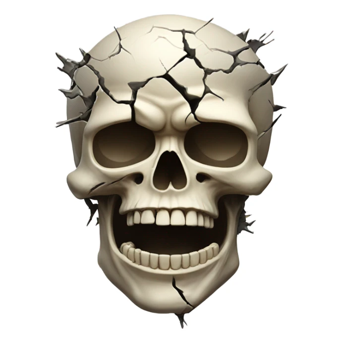 Skull with mind blown sticker