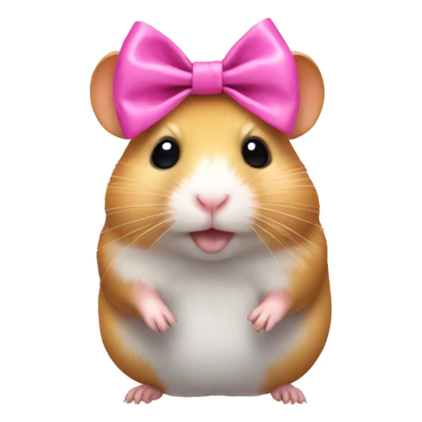 Hamster with pink bow  sticker
