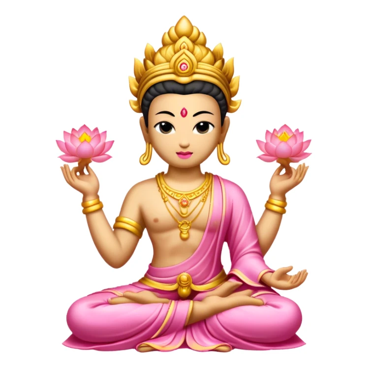 gold pink Bodhisattva  sticker
