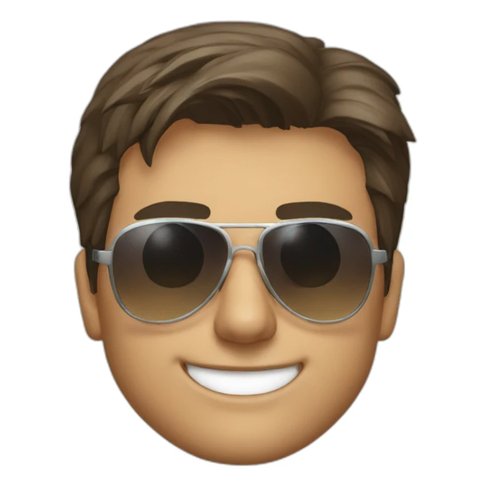 Tom cruise with sunglasses sticker