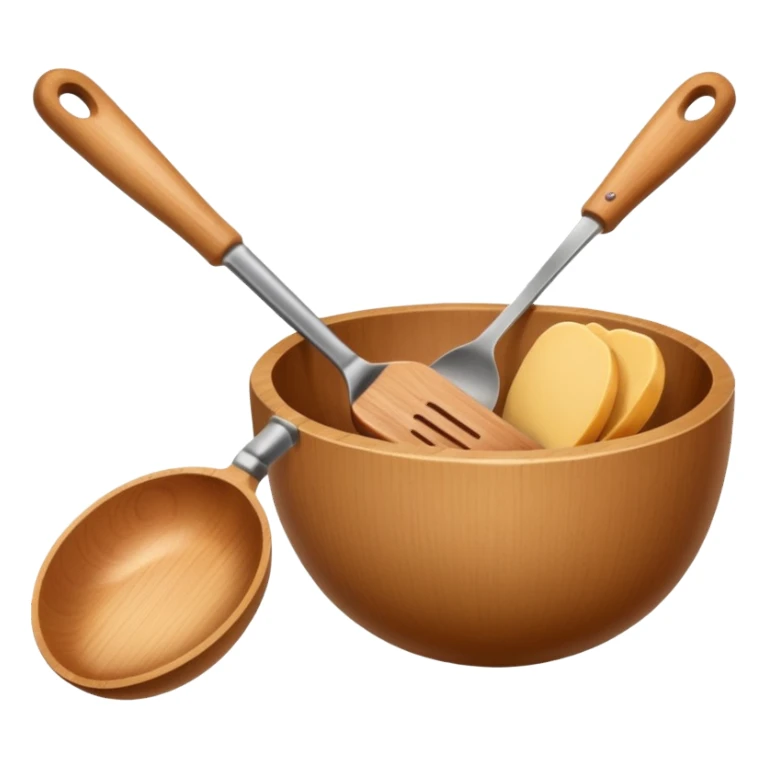 wooden kitchen utensils and items sticker