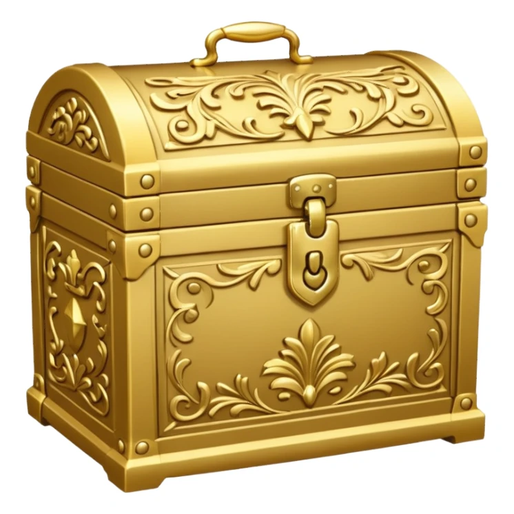 gold mealic chest  premium  sticker