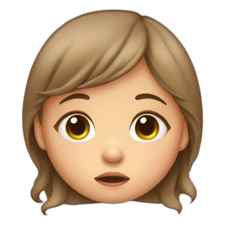 crying bABY GIRL sticker