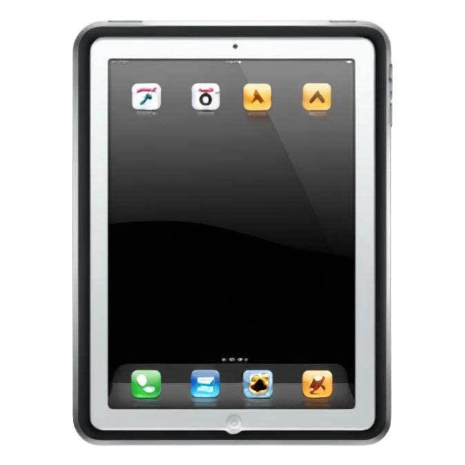 modern ipad with black screen sticker