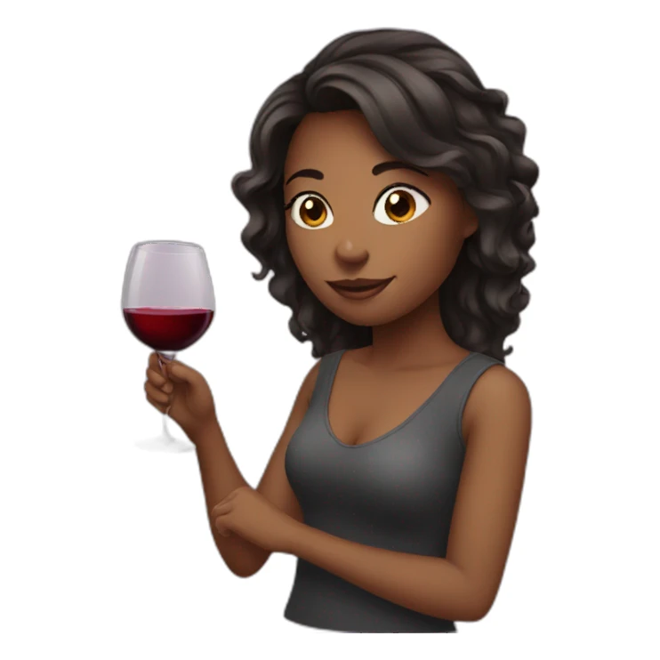 girls drink wine sticker