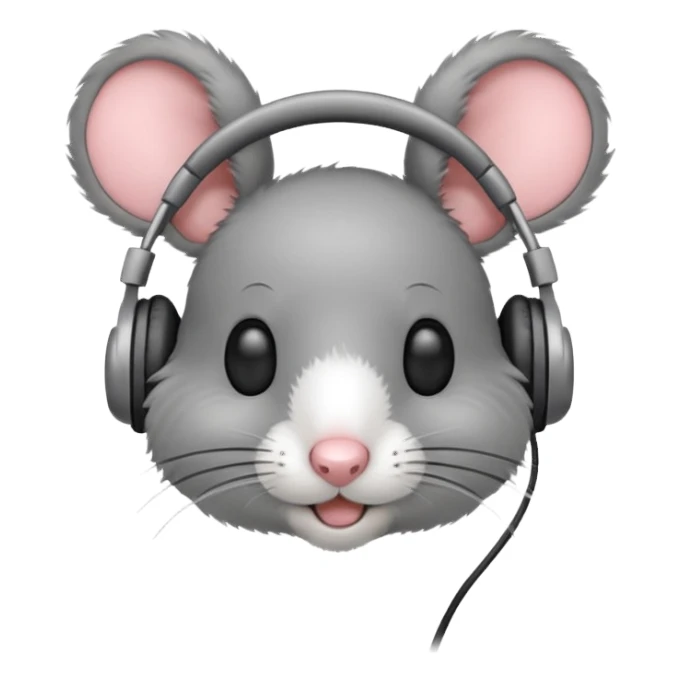 mice wearing headphones sticker