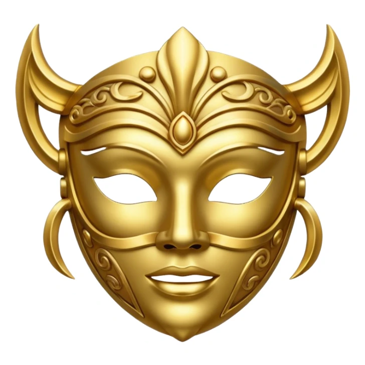 gold mask  sticker