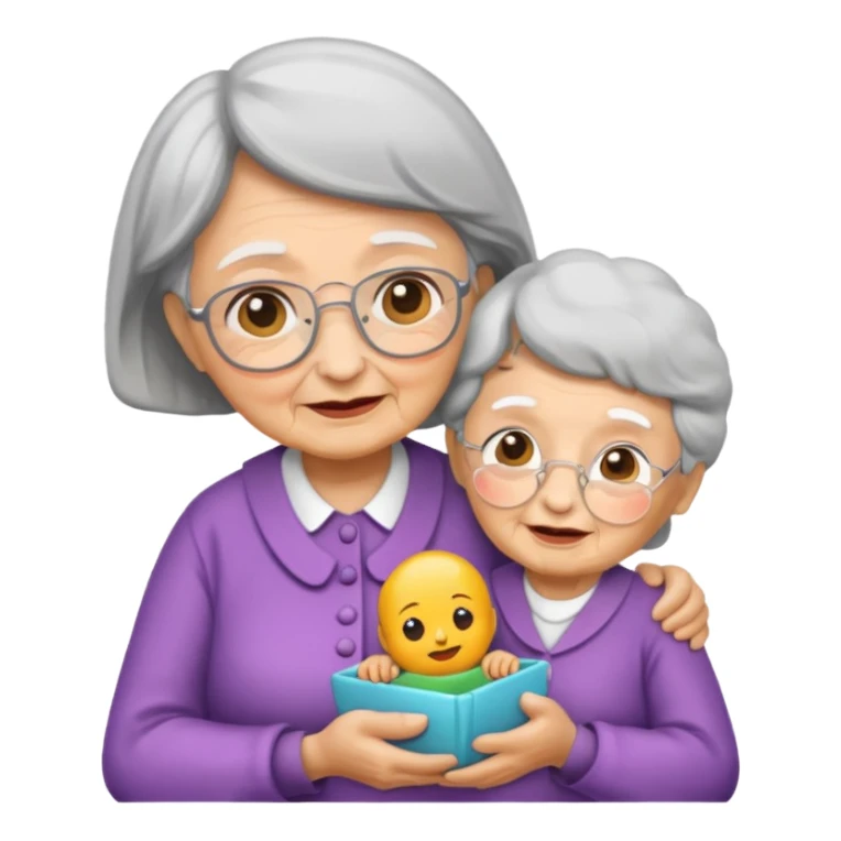 Grandma holding ba y sticker