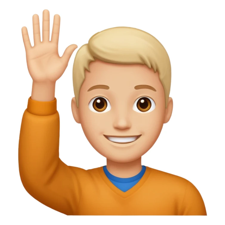 teaming face with hand up sticker