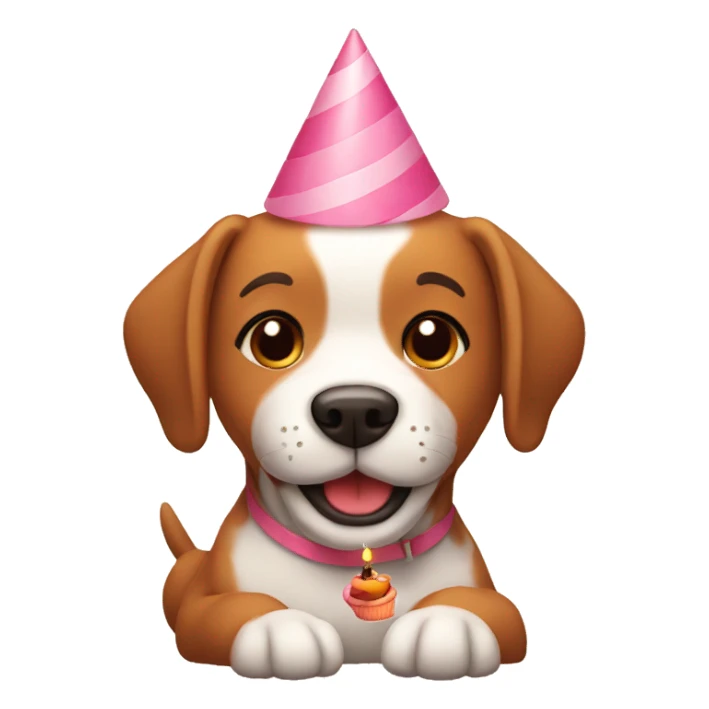 Birthday Cake with a Dog sticker