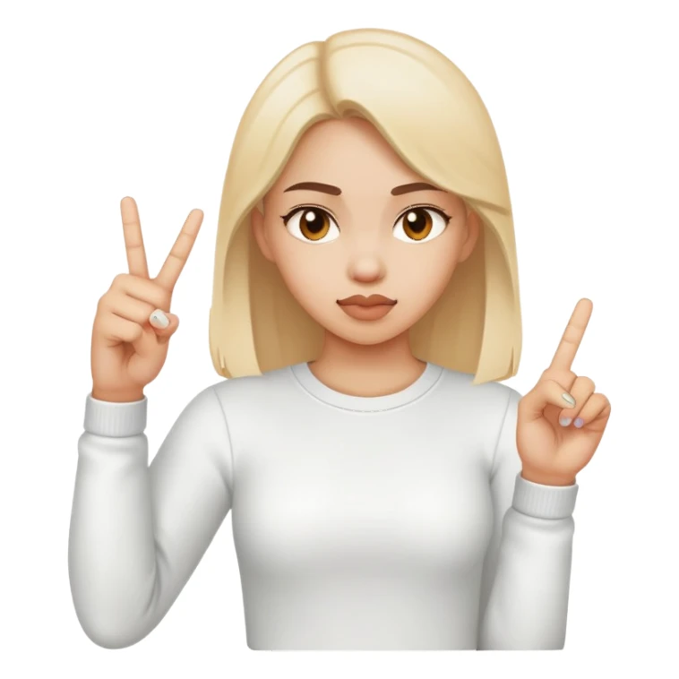 Cute girly middle finger sticker