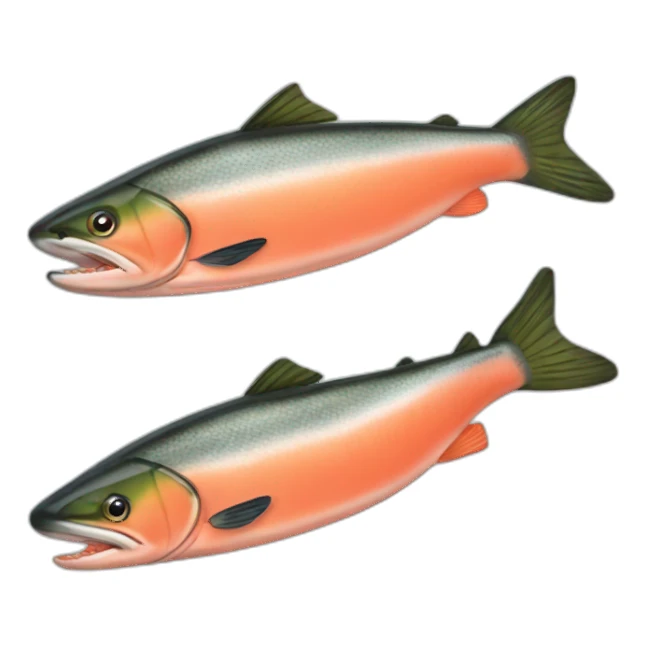 Fresh salmon food sticker