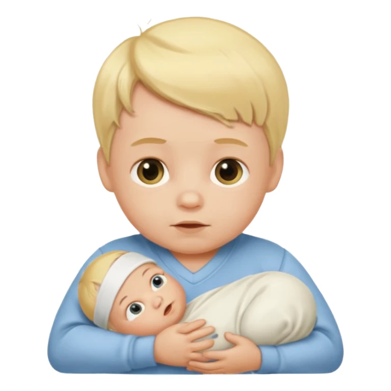 blond baby boy newborn sticker