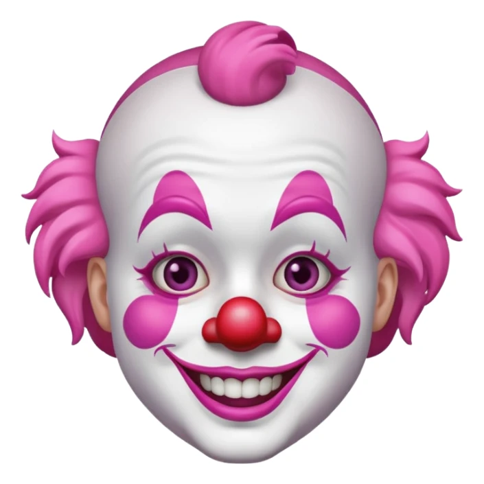 Pink face clown  sticker