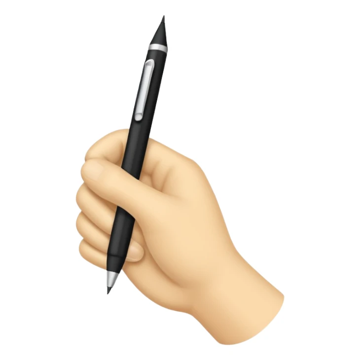 a hand with a black pen sticker